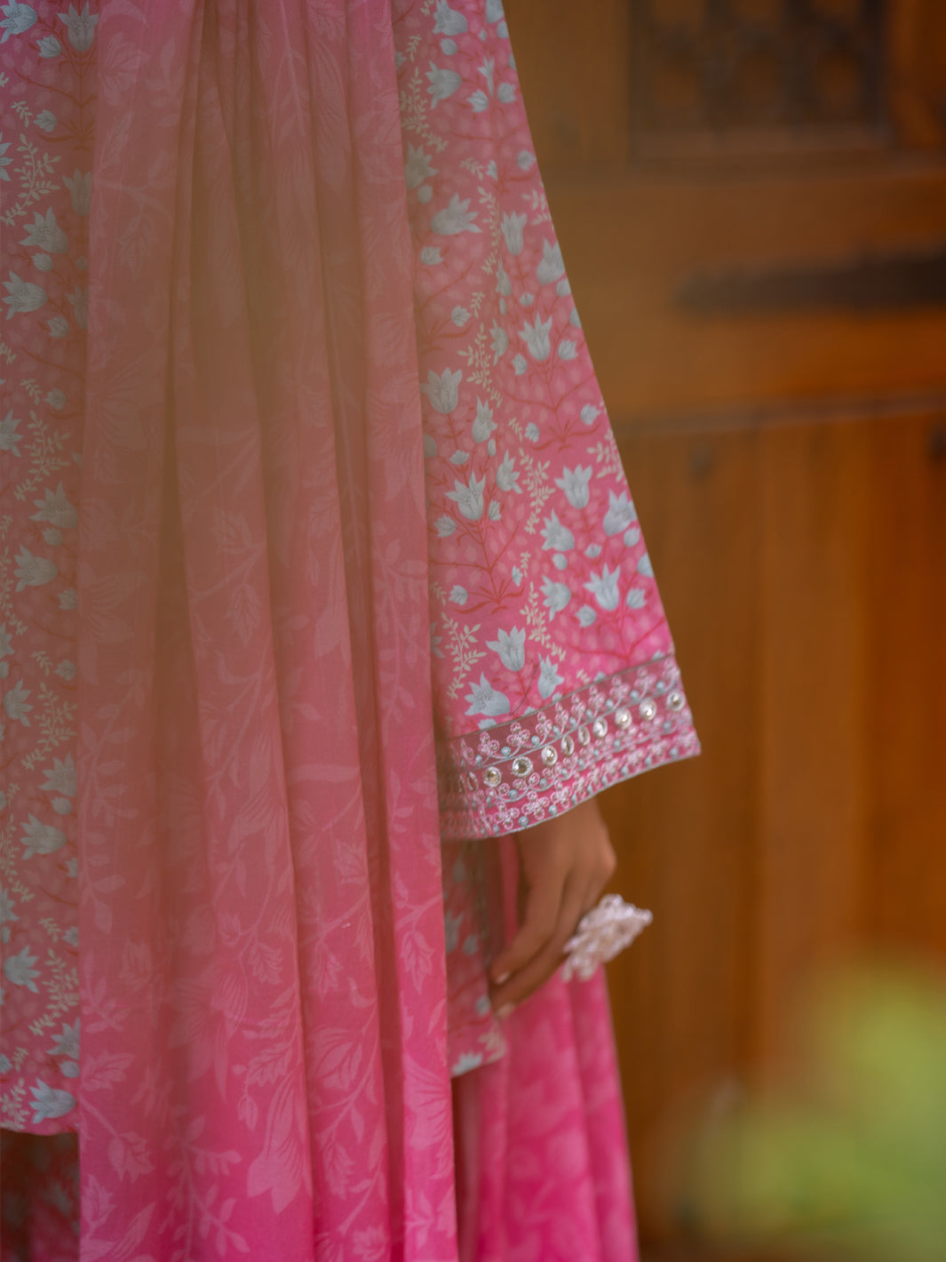Pink Cambric Stitched 3Pc - ALP-3PS-2580