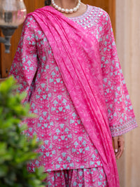 Pink Cambric Stitched 3Pc - ALP-3PS-2580