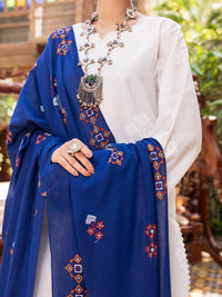 White Cambric 3Pc Stitched - ALP-3PS-2587