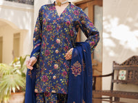 Blue Lawn Stitched 3PC - ALP-3PS-2595