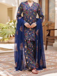 Blue Lawn Stitched 3PC - ALP-3PS-2595