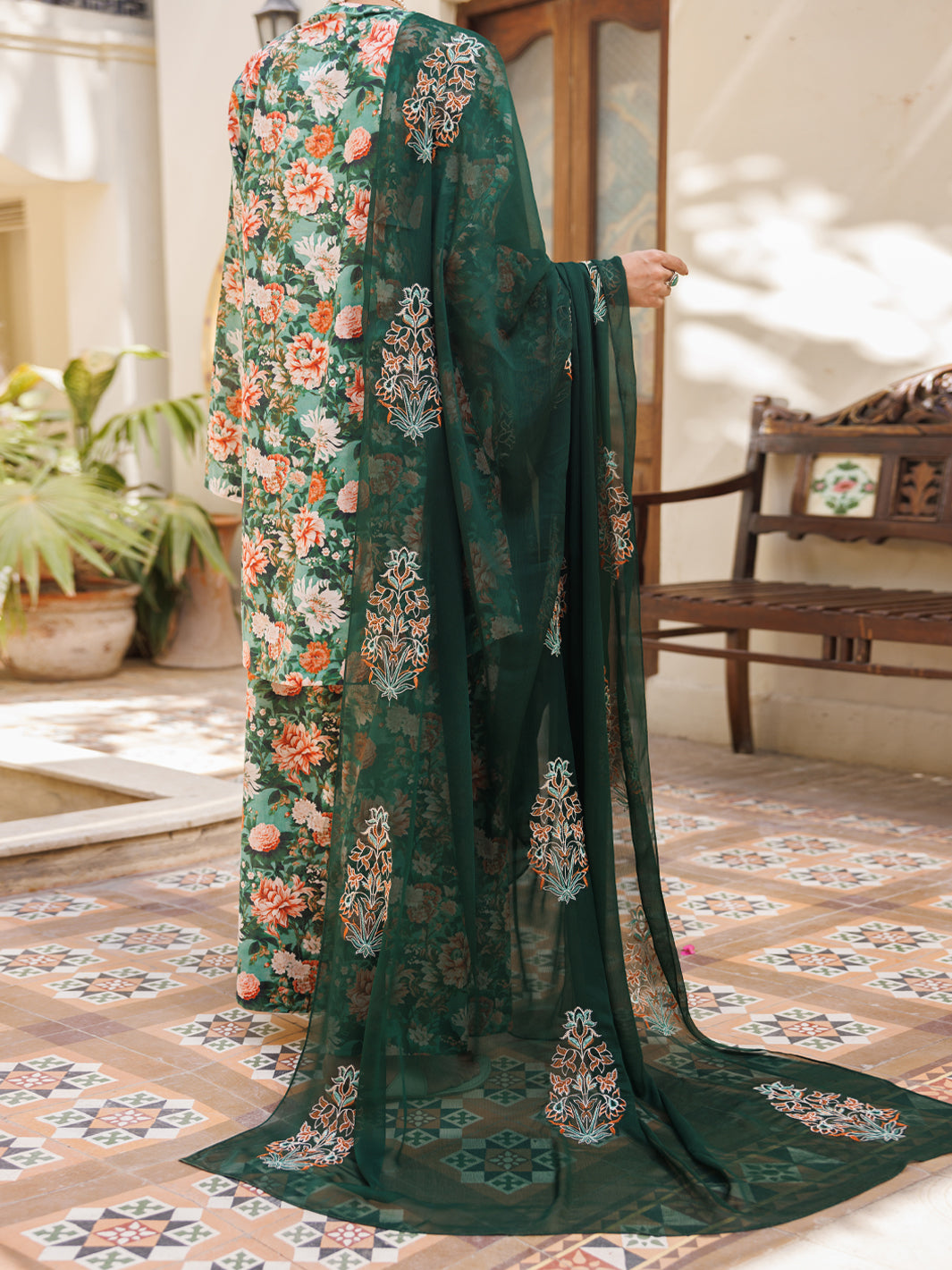 Green Lawn Stitched 3Pc - ALP-3PS-2596