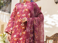 Maroon Lawn Stitched 3Pc - ALP-3PS-2597