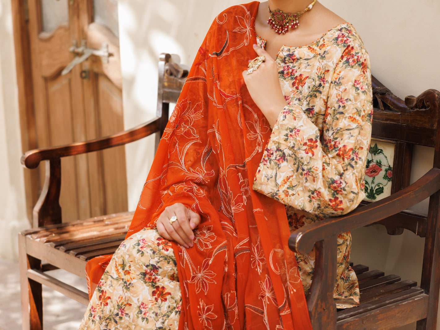 Beige Lawn Stitched 3Pc - ALP-3PS-2598