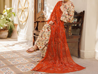 Beige Lawn Stitched 3Pc - ALP-3PS-2598