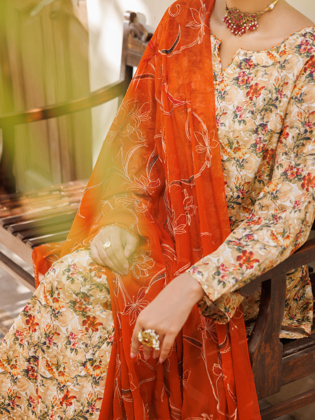 Beige Lawn Stitched 3Pc - ALP-3PS-2598