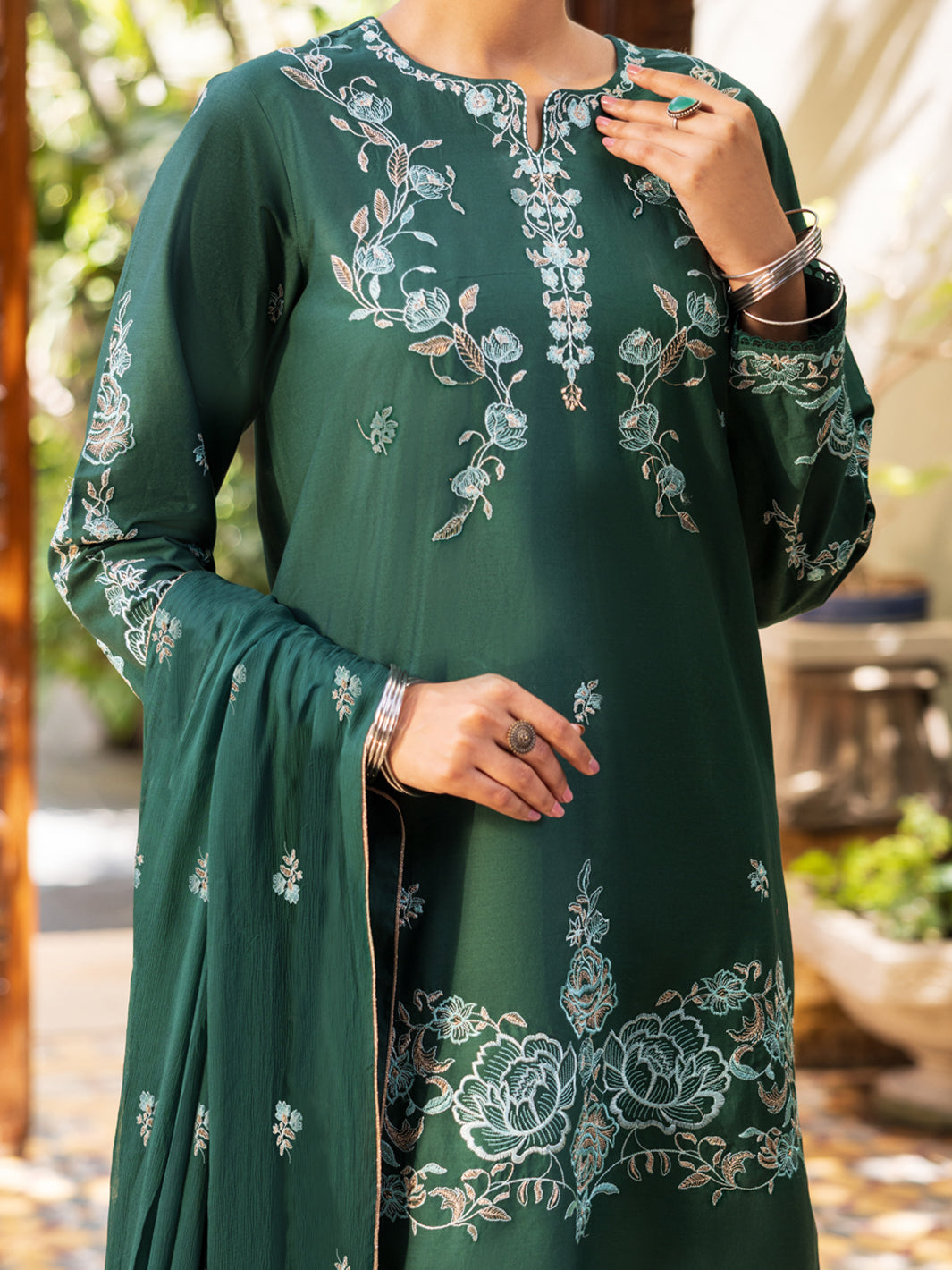 Green Stitched 3 Piece - ALP-3PS-2600
