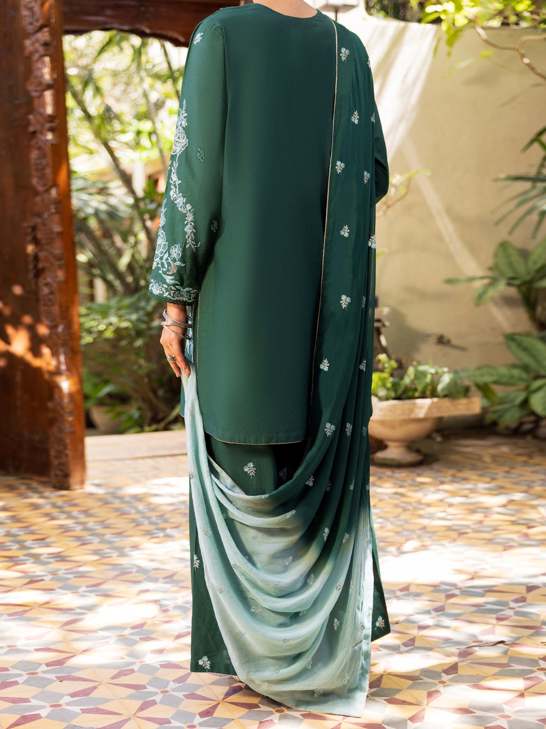 Green Stitched 3 Piece - ALP-3PS-2600
