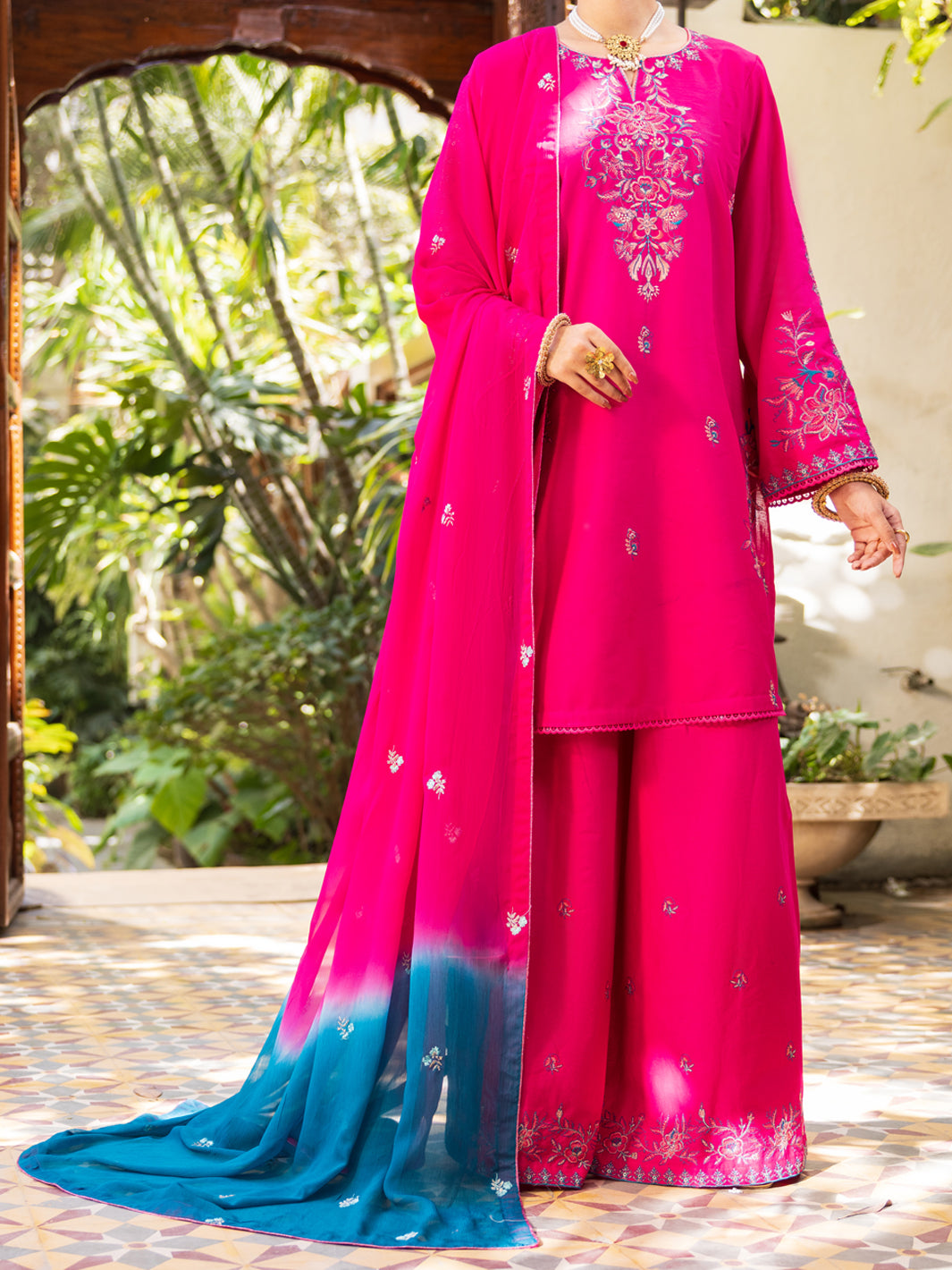 Pink Stitched 3 Piece - ALP-3PS-2601