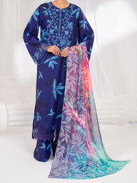 Purple Poly Lawn Stitched 3 Piece - ALP-3PS-2604