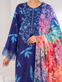 Purple Poly Lawn Stitched 3 Piece - ALP-3PS-2604