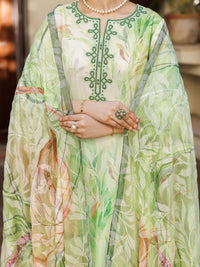 Light Green Poly Lawn Stitched 3 Piece - ALP-3PS-2605