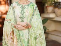 Light Green Poly Lawn Stitched 3 Piece - ALP-3PS-2605