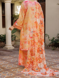 Peach Poly Lawn Stitched 3 Piece - ALP-3PS-2606
