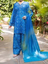 Blue Lawn Stitched 3PC - ALP-3PS-2608