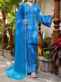 Blue Lawn Stitched 3PC - ALP-3PS-2608