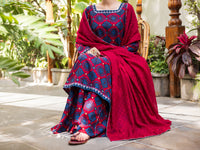 Maroon Cotton Stitched 3PC - ALP-3PS-2609