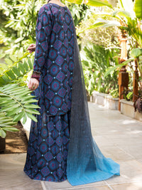 Dark Blue Lawn Stitched 3PC - ALP-3PS-2610