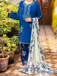 Blue Cotton Stitched 3PC - ALP-3PS-2627