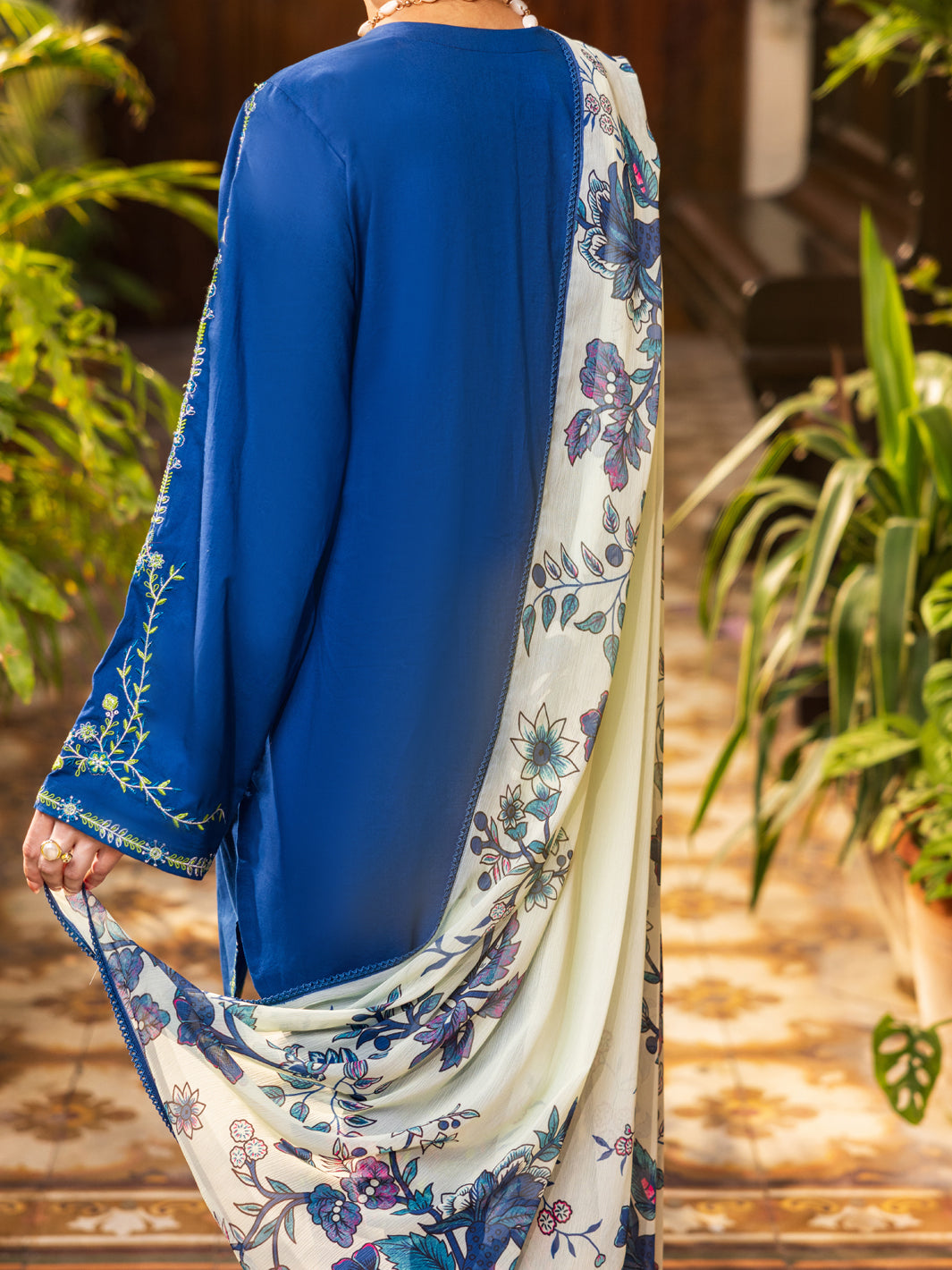 Blue Cotton Stitched 3PC - ALP-3PS-2627