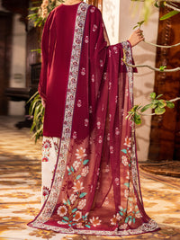 Maroon Cotton Stitched 3 Piece - ALP-3PS-2629