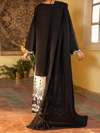 Black & White Cotton Stitched 3 Piece - ALP-3PS-2636