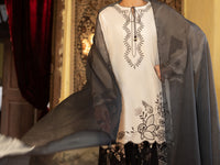 Black & White Cotton Stitched 3 Piece - ALP-3PS-2638