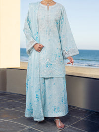 Sky Blue Lawn 3Pc Stitched - ALP-3PS-2641