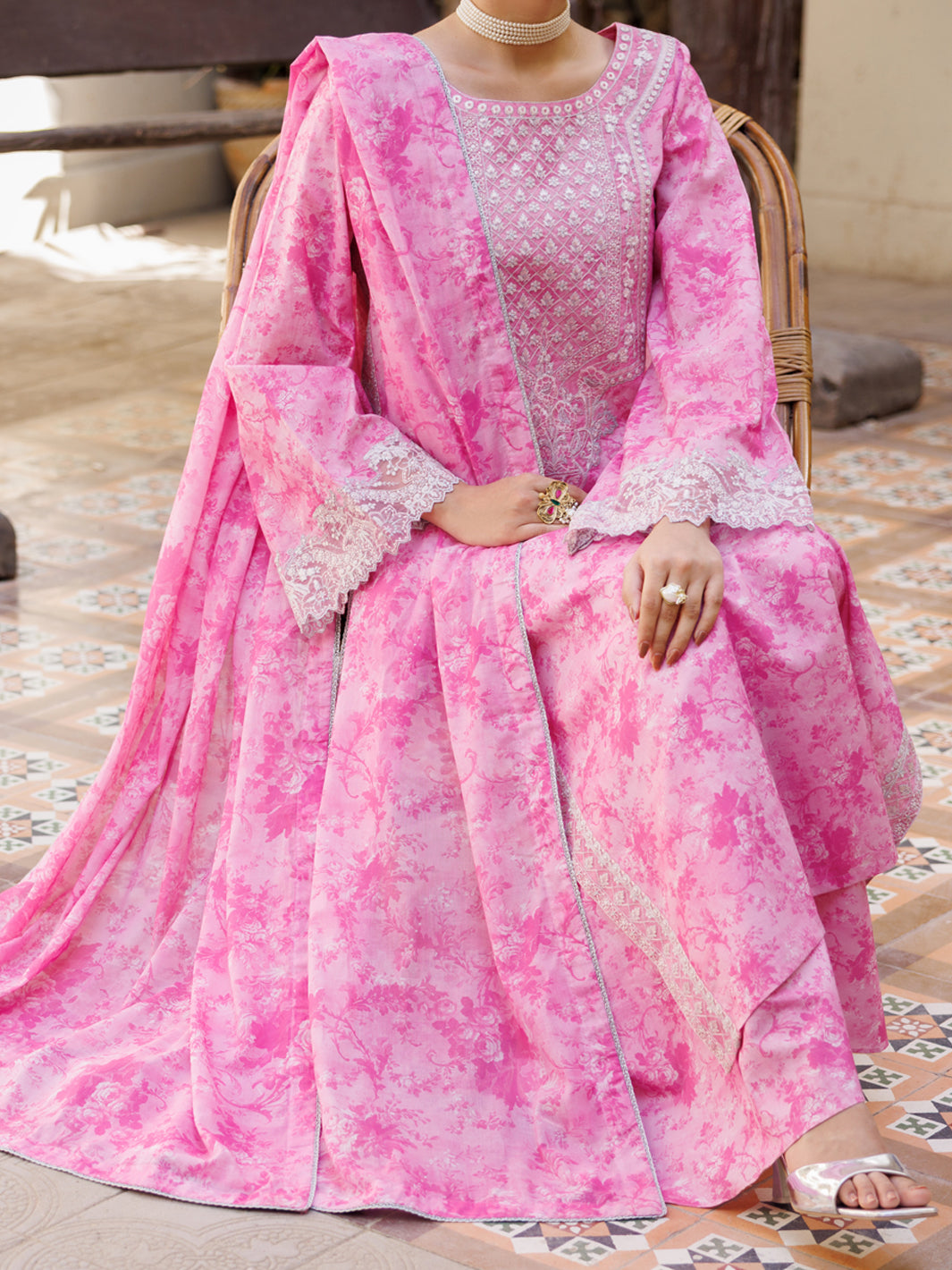 Pink Lawn Stitched 3Pc - ALP-3PS-2642