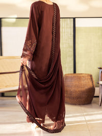 Brown Lawn Stitched 3Pc - ALP-3PS-2643