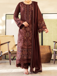 Brown Lawn Stitched 3Pc - ALP-3PS-2643