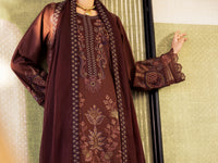 Brown Lawn Stitched 3Pc - ALP-3PS-2643