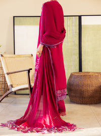 Fuchsia Cotton Stitched 3Pc - ALP-3PS-2644