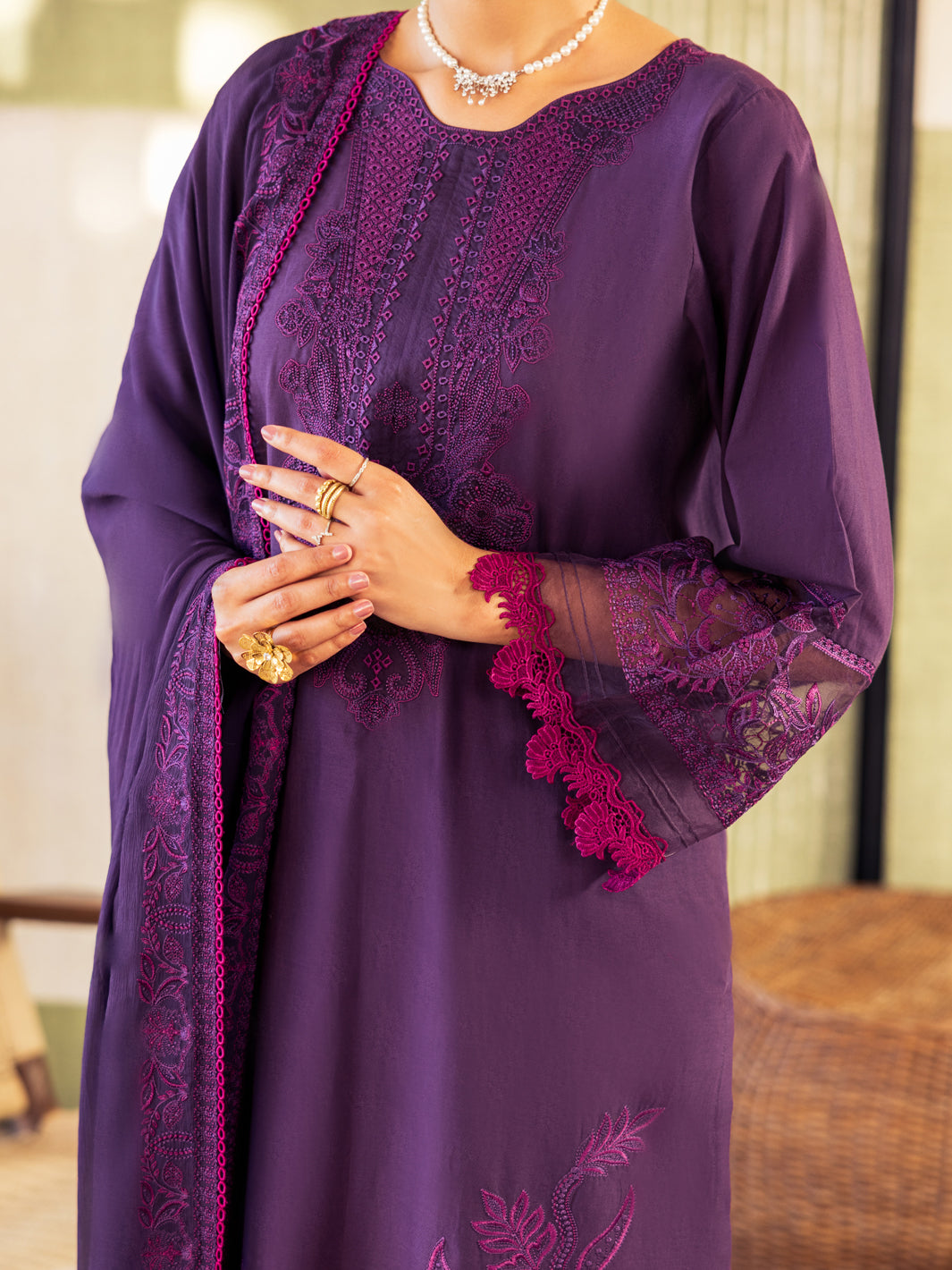 Purple Lawn Unstitched 3Pc - ALP-3PS-2645