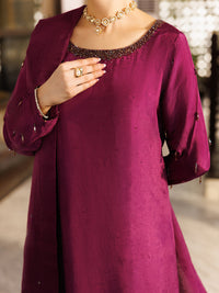 Purple Silk Stitched 3PC - ALP-3PS-2659