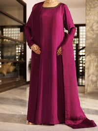 Purple Silk Stitched 3PC - ALP-3PS-2659