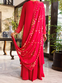 Fuchsia Viscose Sheesha Silk 3Pc Stitched - ALP-3PS-2668