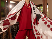 Red Dobby Stitched 3Pc - ALP-3PS-2672