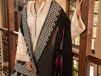Off White Dobby Stitched 3Pc - ALP-3PS-2674