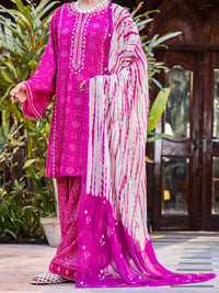Pink Cotton Stitched 3PC - ALP-3PS-2675