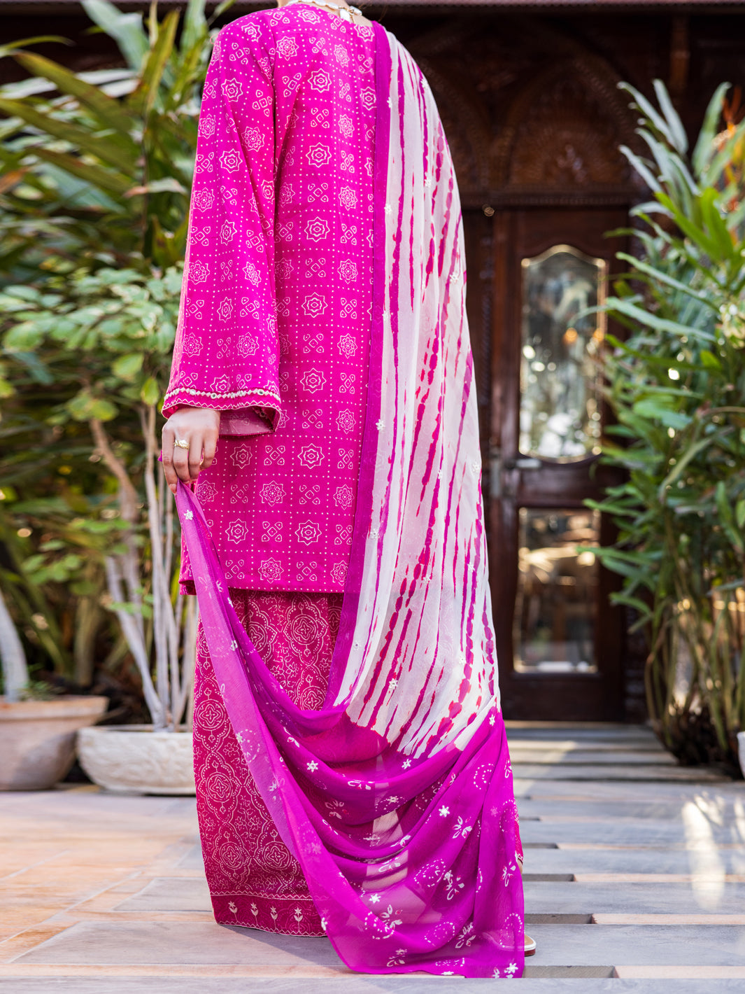 Pink Cotton Stitched 3PC - ALP-3PS-2675