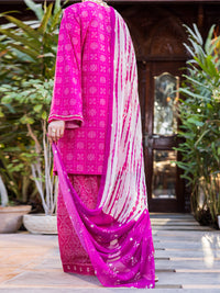 Pink Cotton Stitched 3PC - ALP-3PS-2675