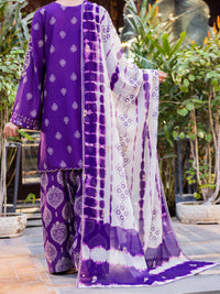 Purple Cotton 3Pc Stitched - ALP-3PS-2677