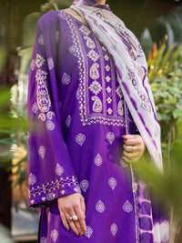 Purple Cotton 3Pc Stitched - ALP-3PS-2677