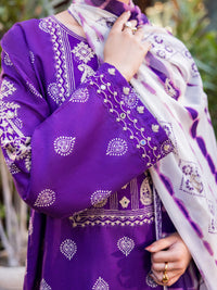 Purple Cotton 3Pc Stitched - ALP-3PS-2677