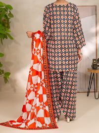 Black Lawn Unstitched 3PC - ALP-3PS-2679
