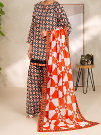 Black Lawn Unstitched 3PC - ALP-3PS-2679