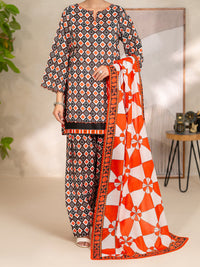 Black Lawn Unstitched 3PC - ALP-3PS-2679
