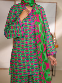 Green Lawn Unstitched 3PC - ALP-3PS-2680