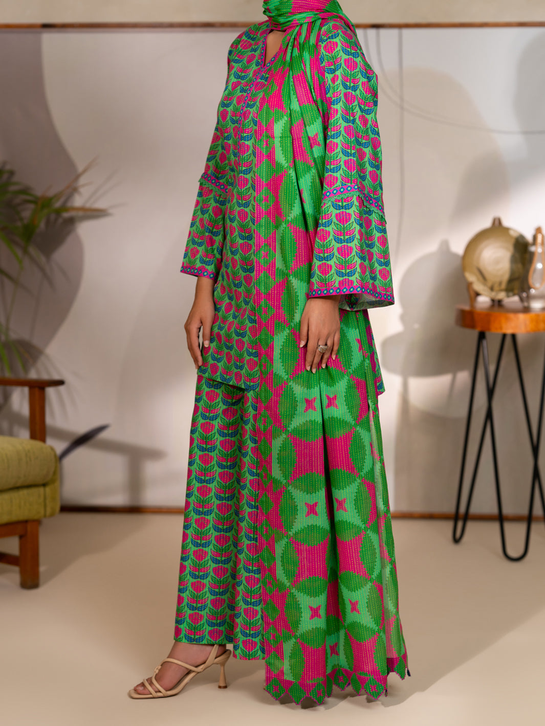 Green Lawn Unstitched 3PC - ALP-3PS-2680
